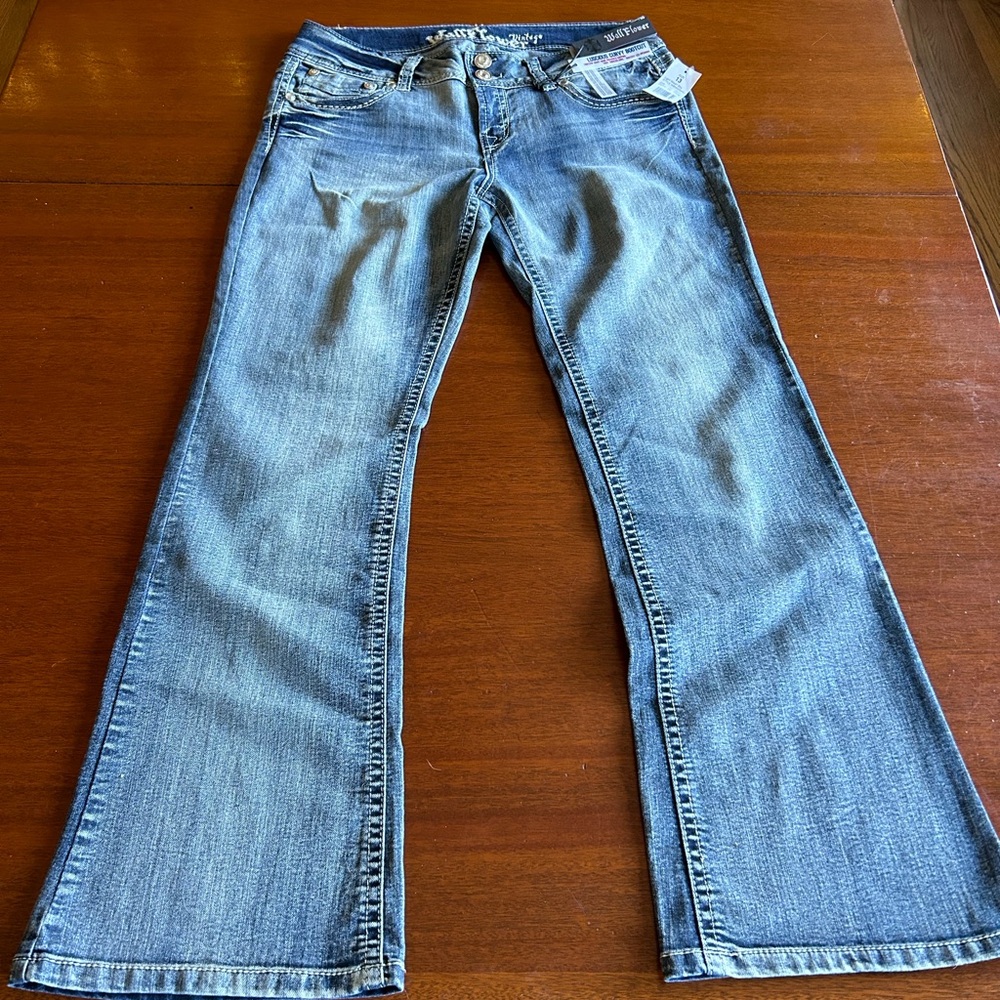 NWT Wallflower Luscious Curvy Bootcut Jeans Sexy Blinged Vintage Style Size 13